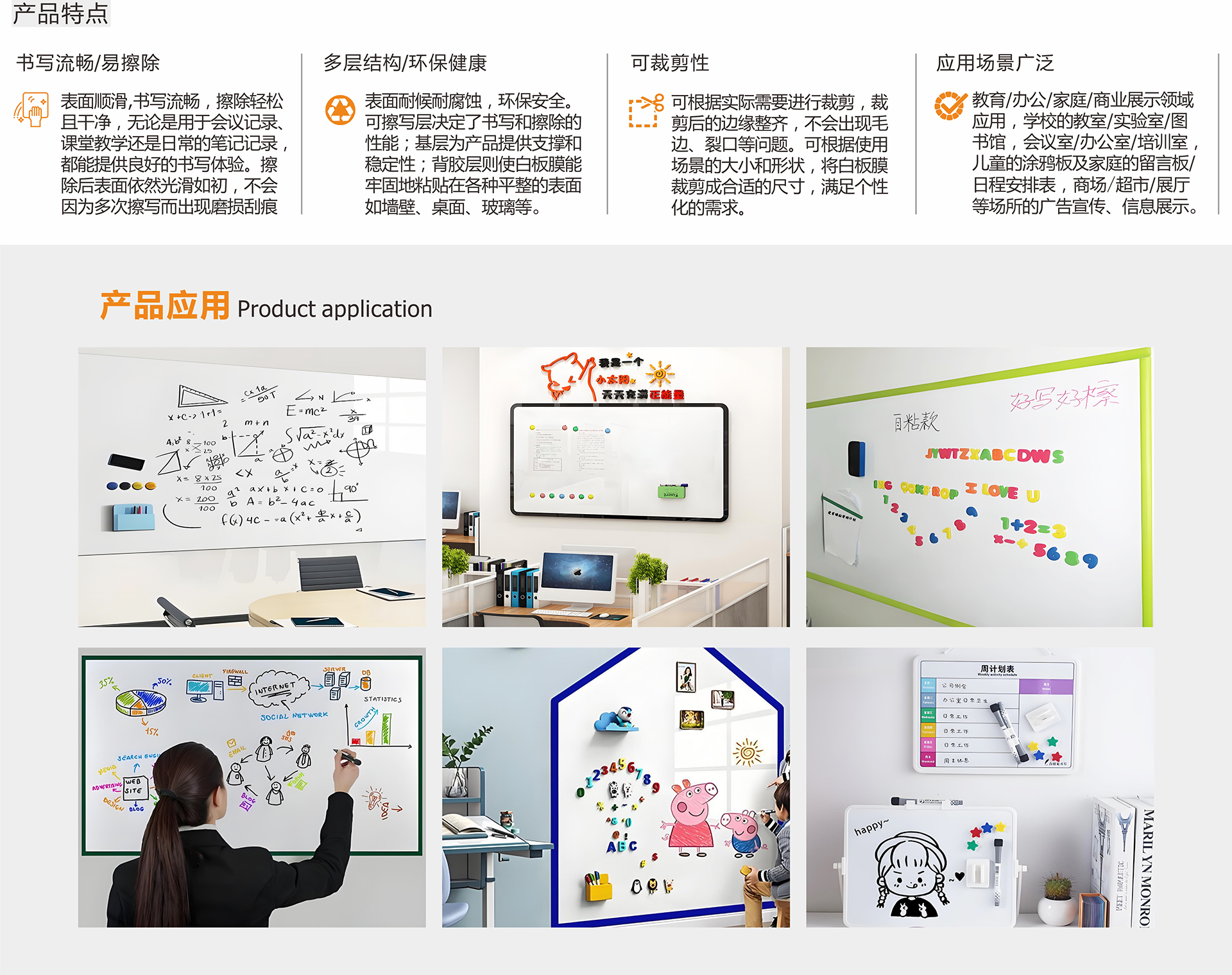可擦写白板膜