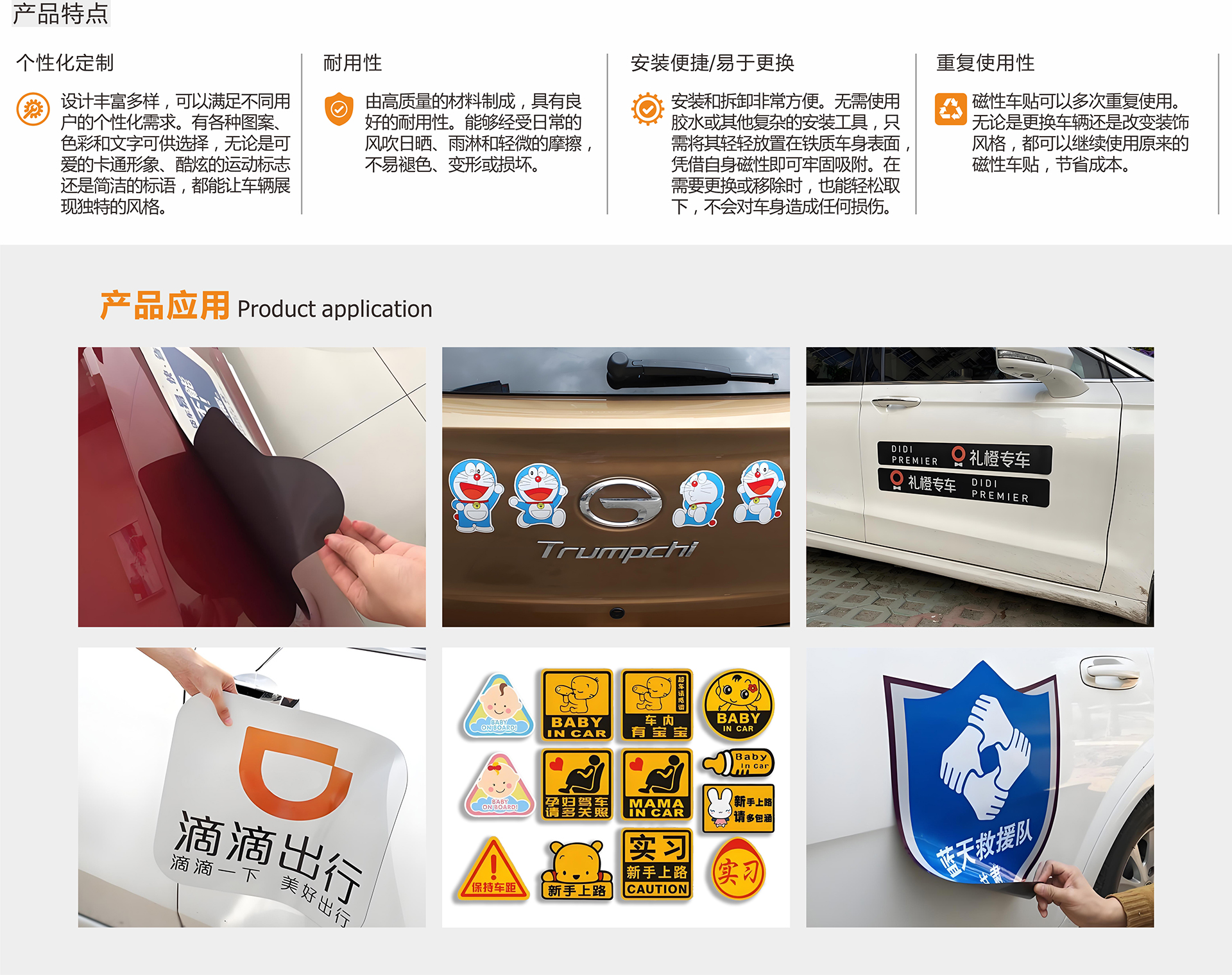 磁性车身贴